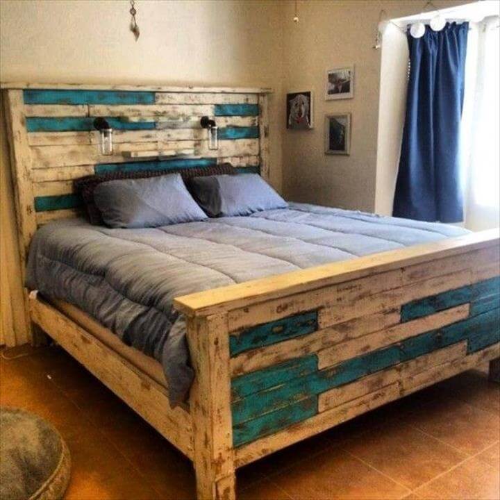 42 DIY Recycled Pallet Bed Frame Designs  101 Pallet Ideas Part 5