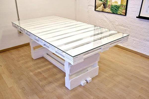 diy shabby chic pallet coffee table simple pallet table with glass top 