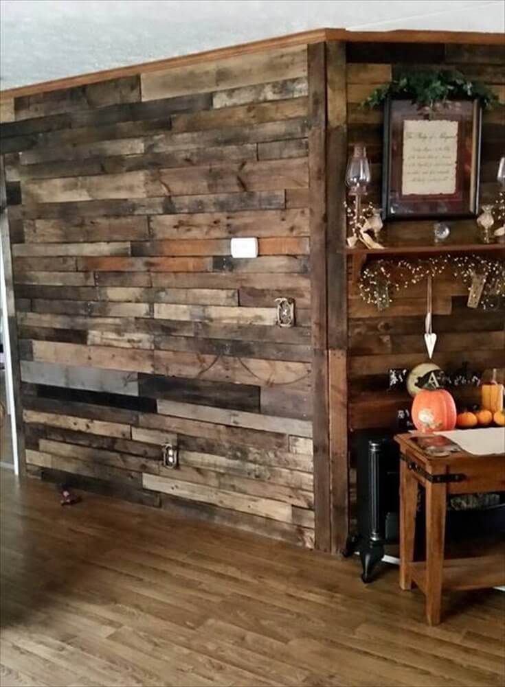 Pallet Wood Wall - Pallet Room Divider